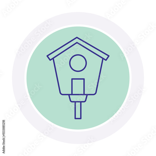 Birdhouse vector, pixel perfect, illustrator file 
