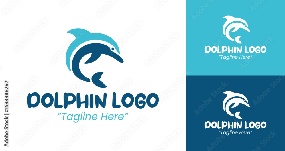 Fototapeta premium Professional Dolphin Logo for Branding with Creative and Modern Design