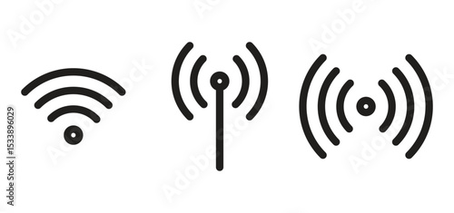set of wifi and wireless icons