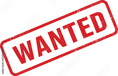Wanted Poster Template - Red Stamp Design for Criminal Alerts and Public Notices