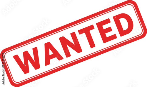 Wanted Poster Template - Red Stamp Design for Criminal Alerts and Public Notices