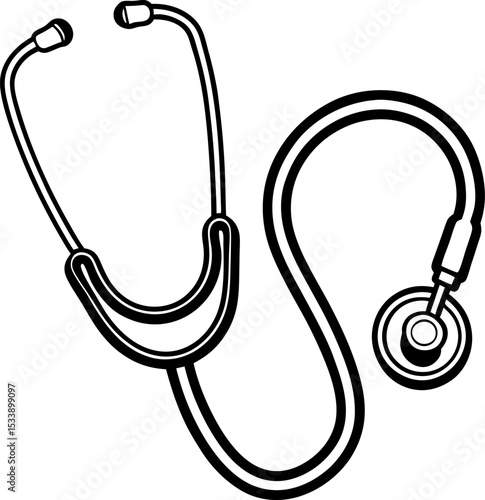 stethoscope on white background
