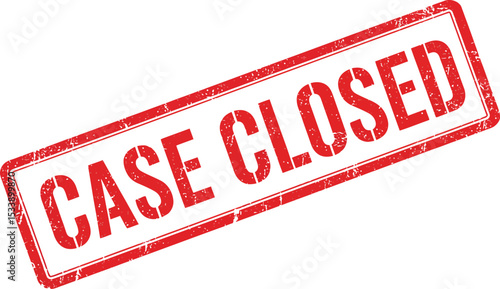 Case Closed Stamp - Official Legal Decision, Investigation Conclusion, Final Verdict