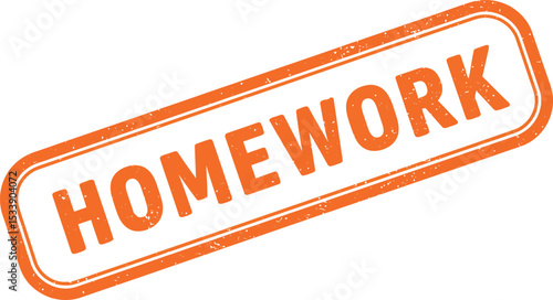Homework Stamp for School Assignments and Educational Use