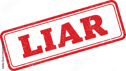 Red LIAR Stamp Image for Labeling, Identification, and Fraud Detection