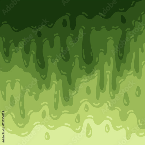 Green dripping slime background vector. Abstract liquid paint Drip illustration. Melty green liquid art background