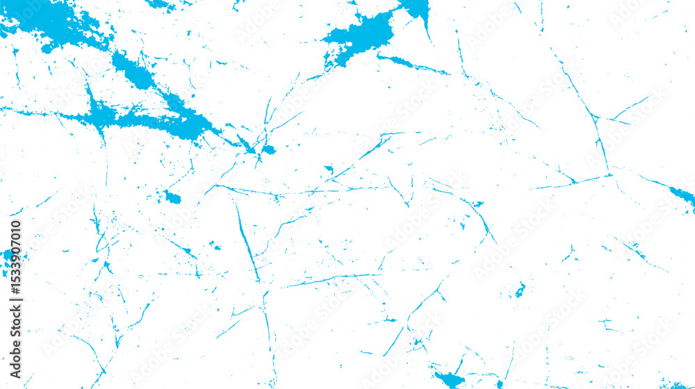 Obraz premium Abstract blue paint splatters and line patterns over a white background creating a modern grungy design for various creative applications.