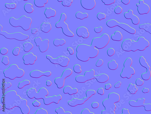 Liquid normal map background. And complete seamless pattern.
