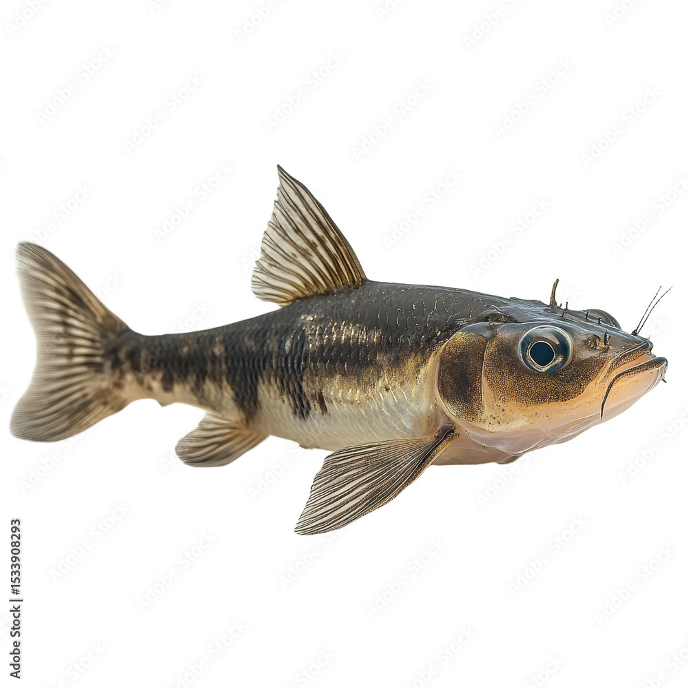 Fototapeta premium Pictus Catfish isolated on transparent background.