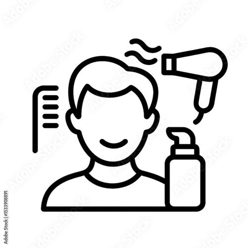 Hair Styling hairdressing services icon 