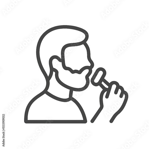 Shaving hairdressing services and tools Icon