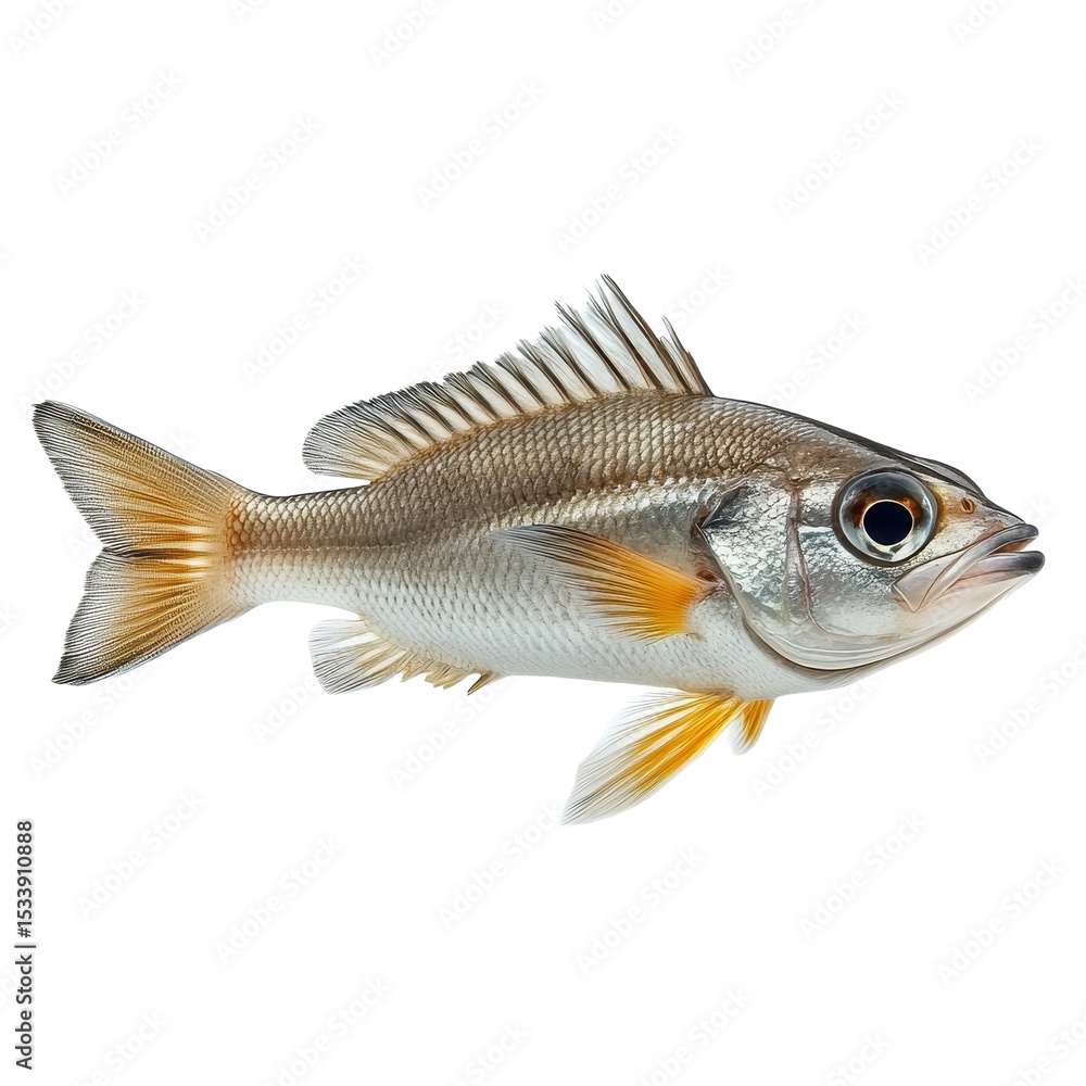 Fototapeta premium Rudderfish isolated on transparent background.