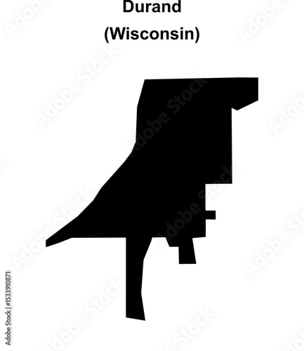 Durand (Wisconsin) blank outline map