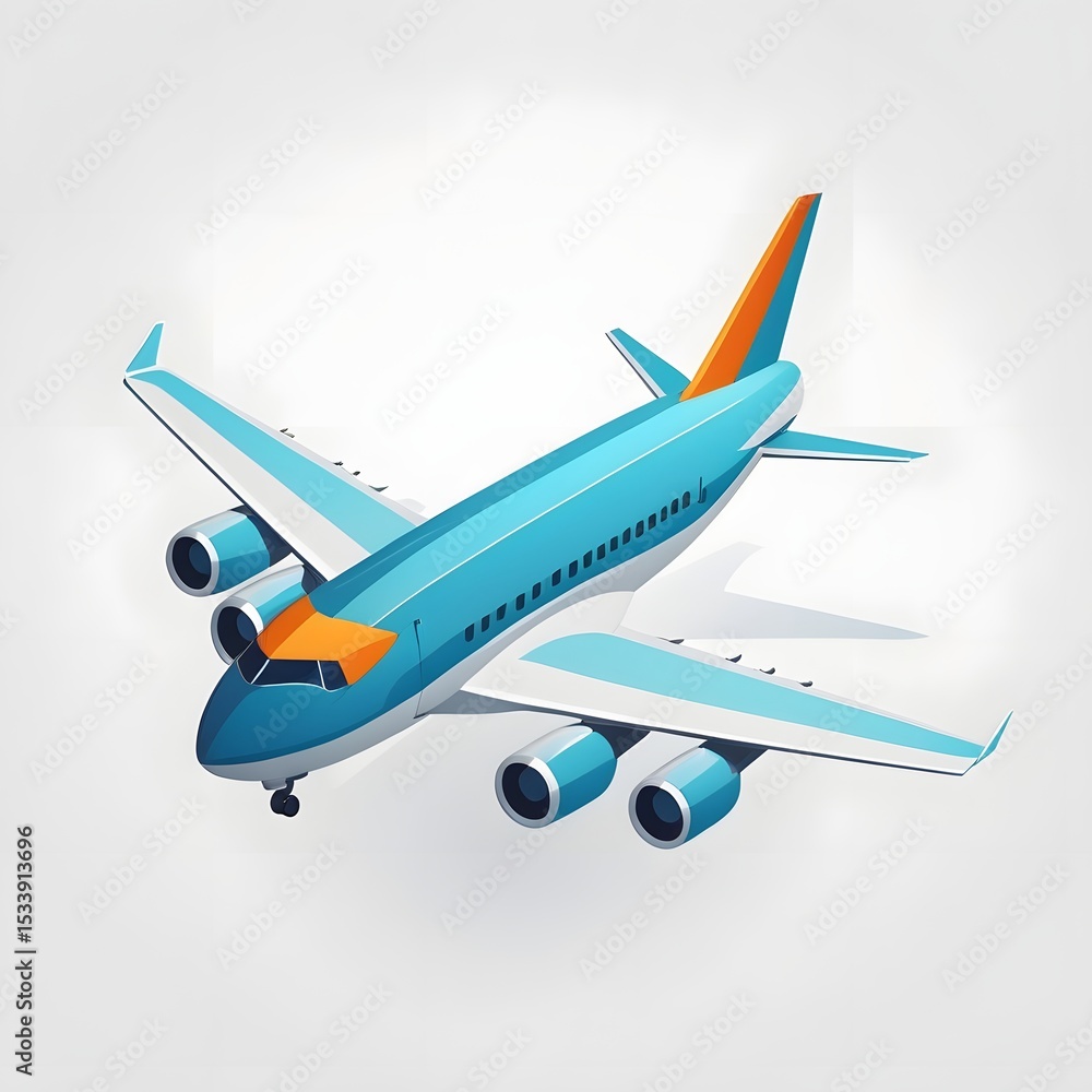 Stylized aerial transport illustration embodying modern travel and adventure aspiration Stylized aerial transport illustration embodying modern travel and adventure aspiration