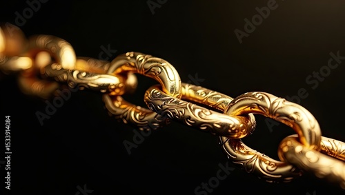 gold chain on black background