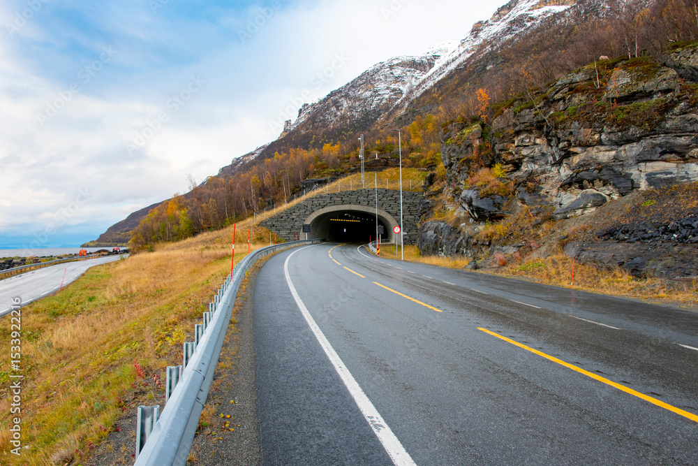 Fototapeta premium Nordnes Tunnel in Troms County - Norway