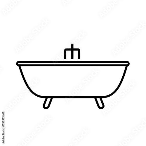 Simple icon of a washbasin or bathroom sink with water jets, used in hygiene or bathroom illustrations.