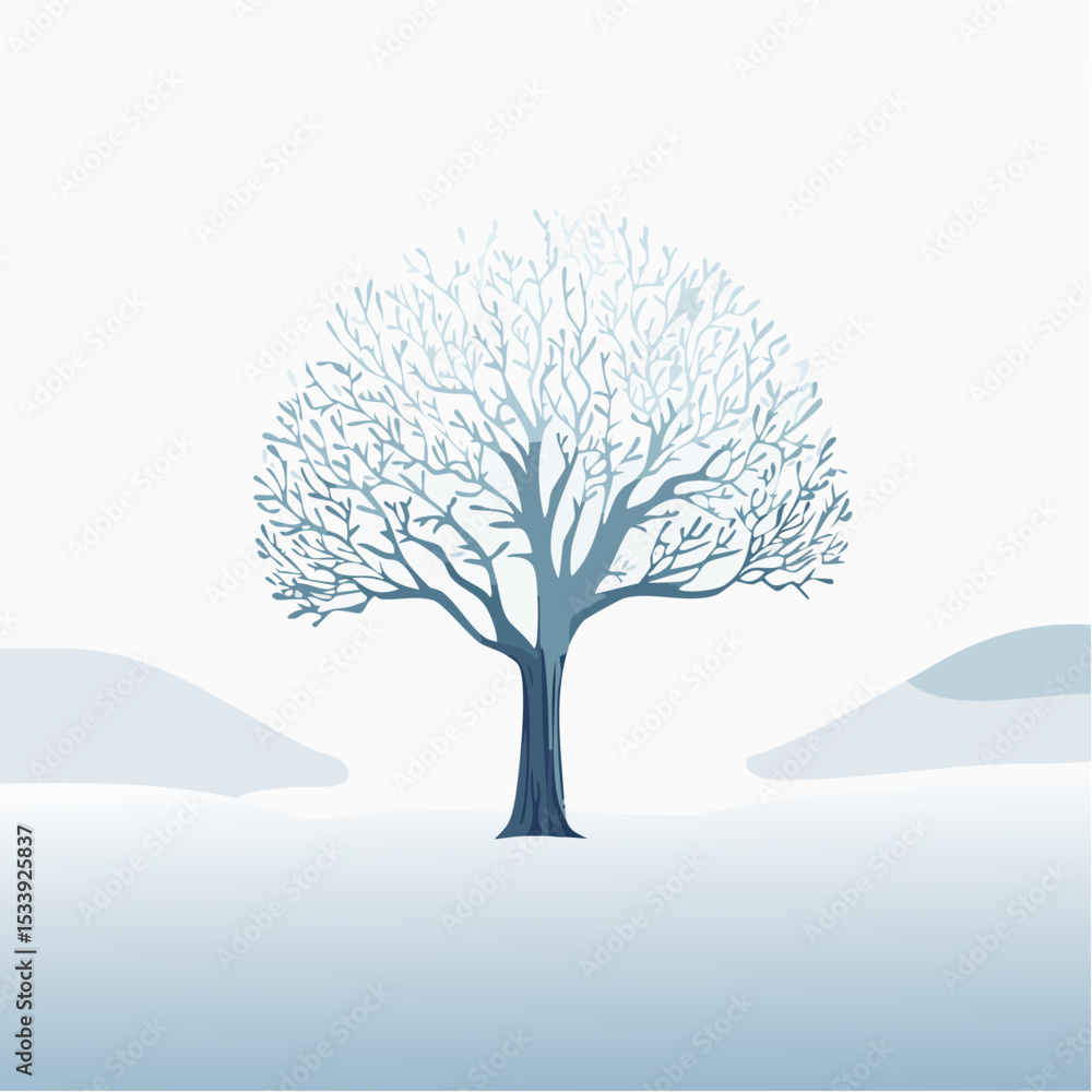 Obraz premium solitary tree in winter