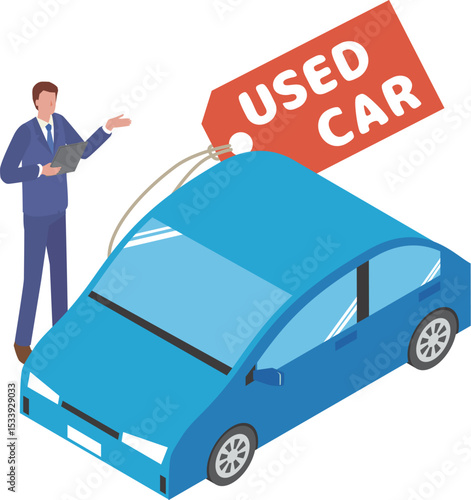 中古車販売店の男性店員