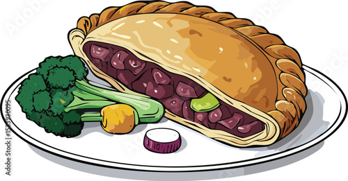 Savory Meat Pie with Vegetables - Pastry Meal

