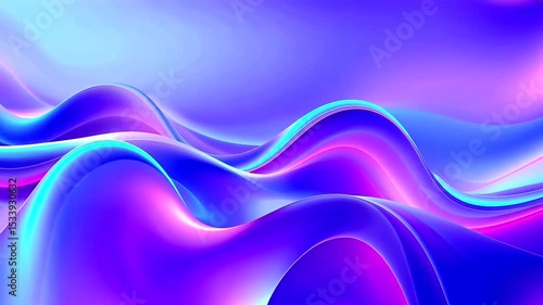 Wallpaper Mural Abstract fluid motion with vibrant neon glow and wavy colorful gradient Torontodigital.ca