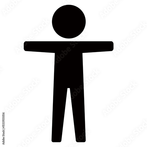 両手を広げる人のピクトグラム・アイコン