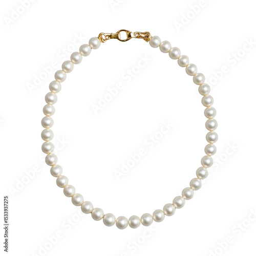 Wallpaper Mural Elegant and Classic Pearl Necklace with Gold Clasp for Timeless Fashion Accessory or Gift Idea Transparent background or png Torontodigital.ca