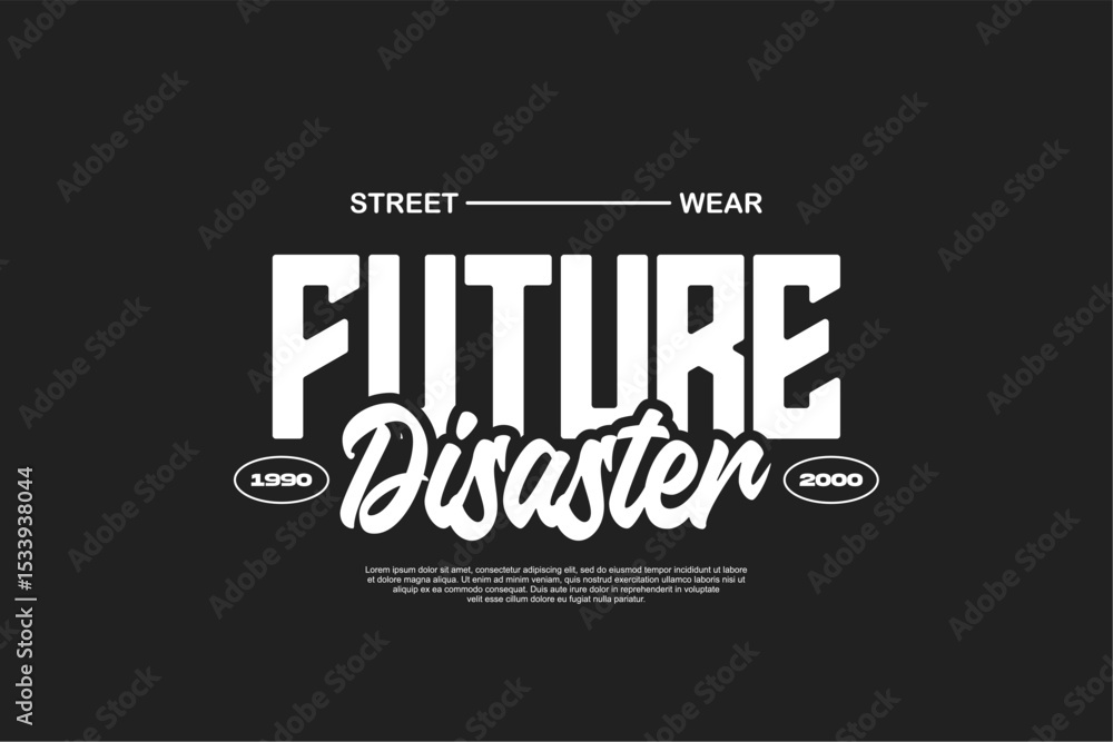 Obraz premium Vector streetwear design ideas concept vector graphic tee design suitable for printing