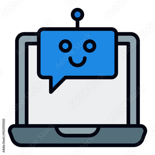 Virtual assistant icon. Online support. AI helper and digital customer service