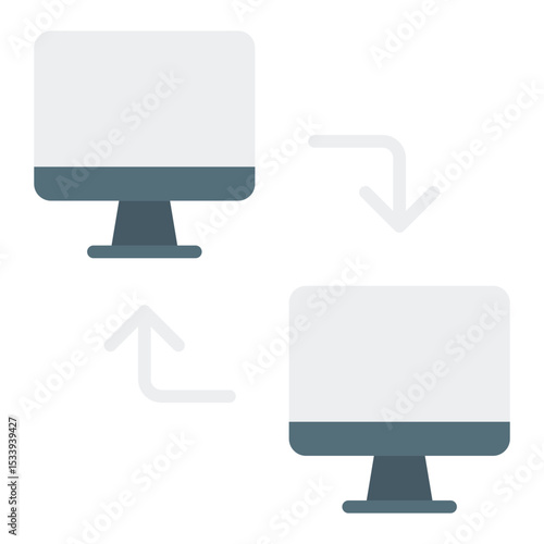 Remote access icon. Online desktop connection. Work from anywhere concept