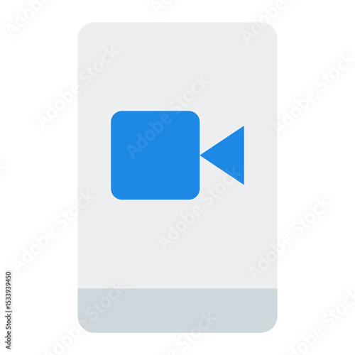 Video call icon. Online meeting. Remote conversation and digital communication