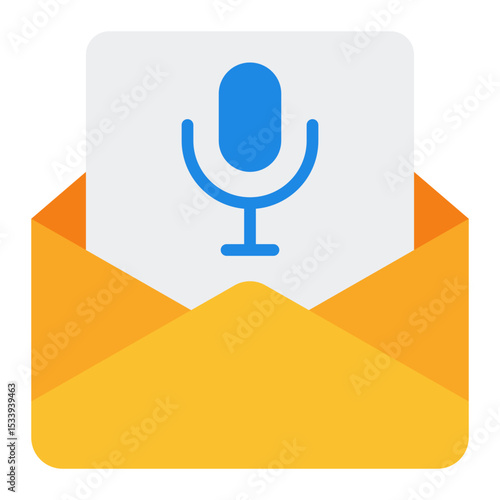 Voice mail icon. Audio message storage. Digital voicemail and phone recording