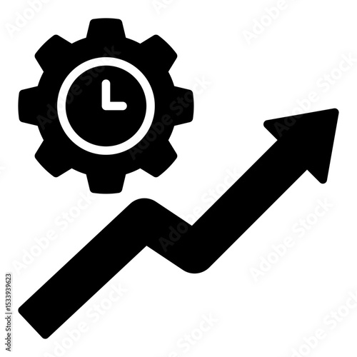 Productivity tracker icon. Time tracking app. Remote work efficiency tool