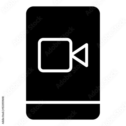 Video call icon. Online meeting. Remote conversation and digital communication