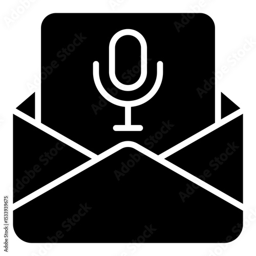 Voice mail icon. Audio message storage. Digital voicemail and phone recording
