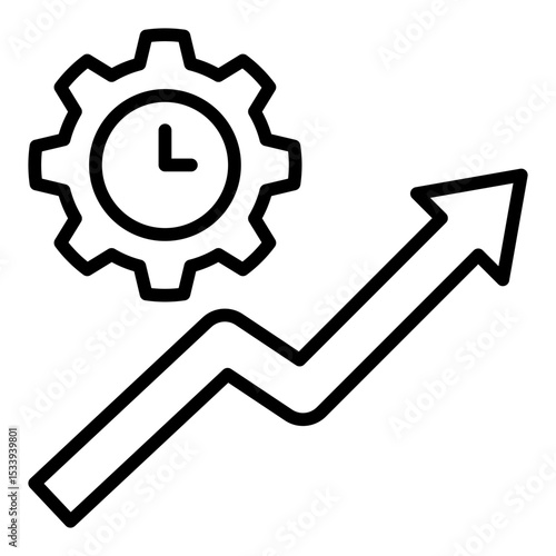 Productivity tracker icon. Time tracking app. Remote work efficiency tool