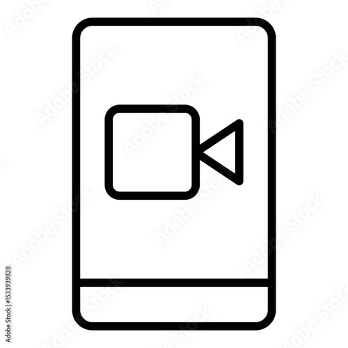 Video call icon. Online meeting. Remote conversation and digital communication