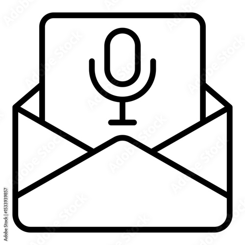 Voice mail icon. Audio message storage. Digital voicemail and phone recording