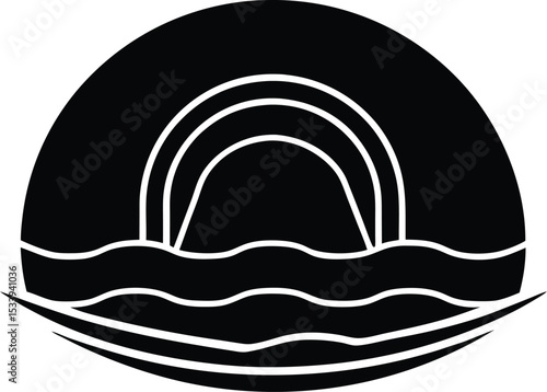 Abyss Icon Outline Vector Illustration