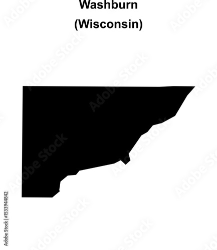 Washburn (Wisconsin) blank outline map