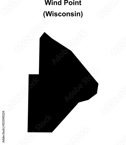Wind Point (Wisconsin) blank outline map
