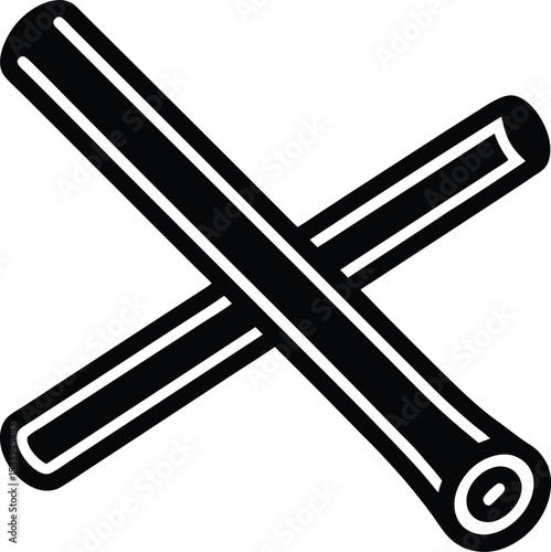 Cinnamon Stick Icon Outline Vector Illustration