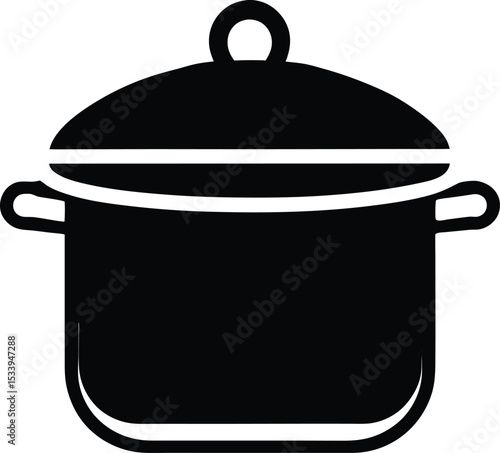 Cooking Pot Icon Outline Vector Illustration