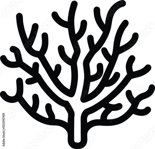 Coral Reef Icon Outline Vector Illustration