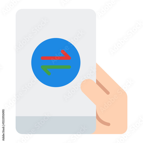 Online transfer icon. Instant money movement. Bank transaction and digital finance