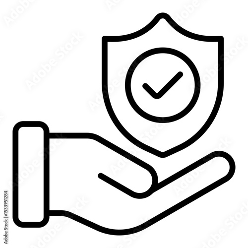 Insurance icon. Financial protection and risk coverage. Policy and claims support