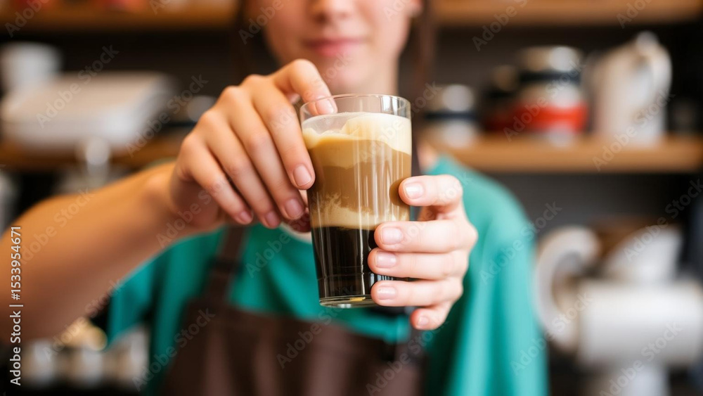 Baristas serving alternative coffee brews Baristas serving alternative coffee brews