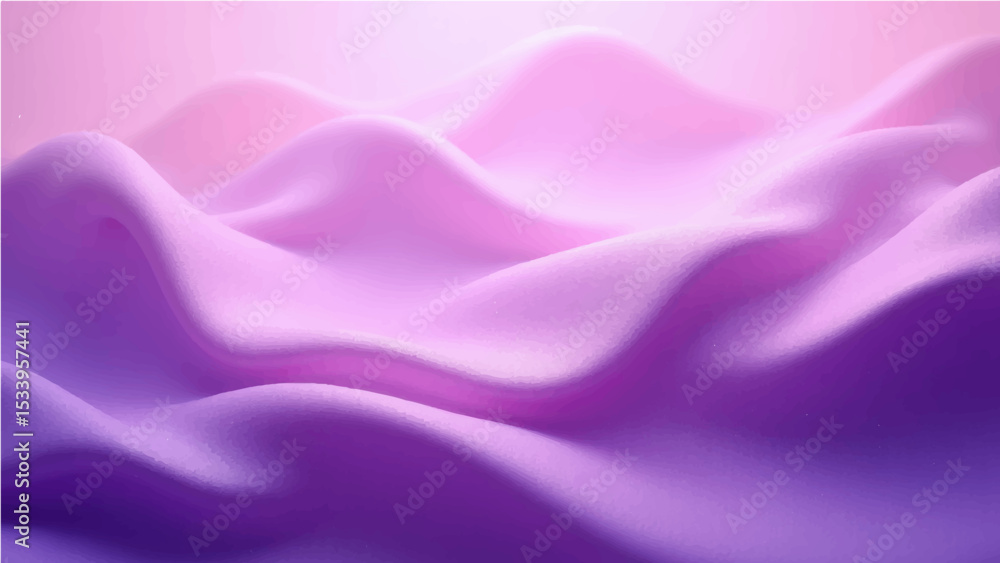 Fototapeta premium Abstract soft purple gradient abstract background with flowing curves and grain texture.