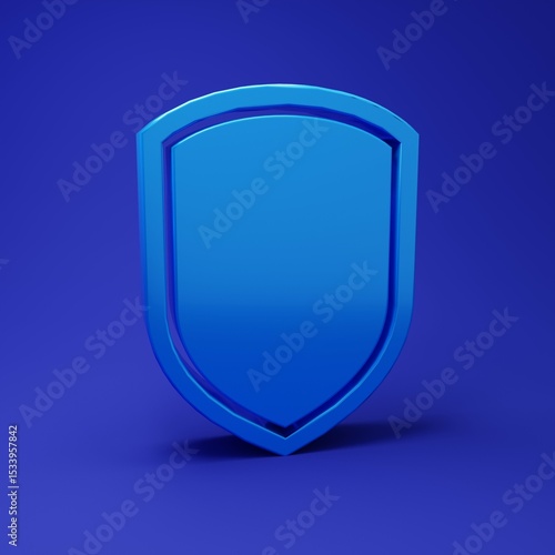 Free Download Blue Shield icon isolated on blue background. Guard sign. Minimalism concept. 3D render illustration - GFXLoad