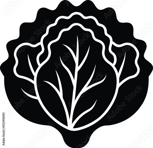 Lettuce Icon Outline Vector Illustration